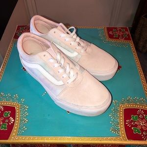 Platform rainbow colored vans